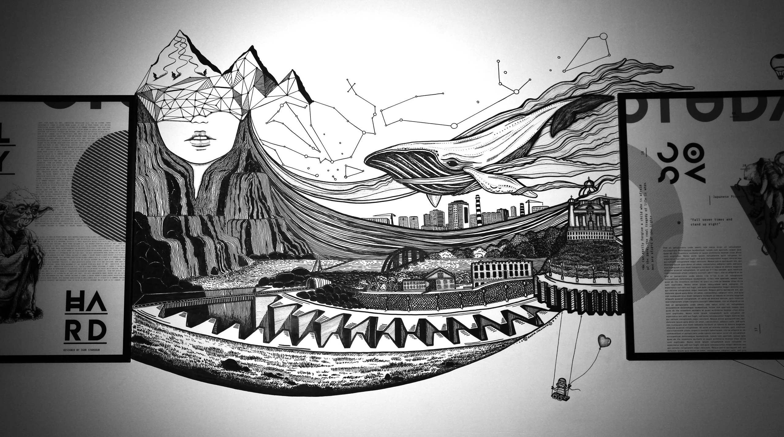 Large wall artwork by Dasha Voronova